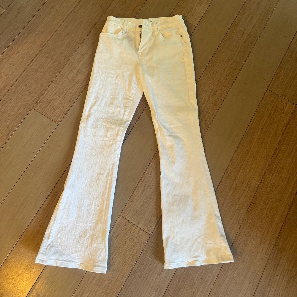 FRAME  'le high flare" WHITE BLANC size 26